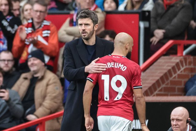 Michael Carrick, treinador do Manchester United, em Old Trafford
