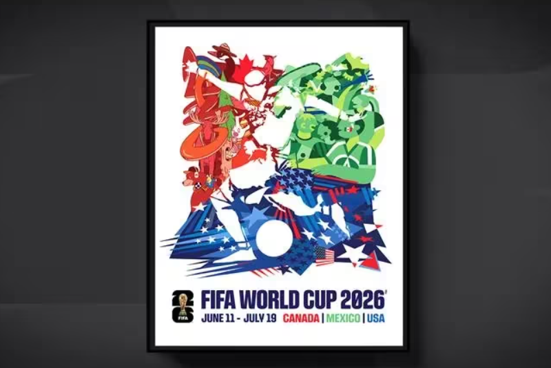 Cartaz oficial do Mundial divulgado pela FIFA