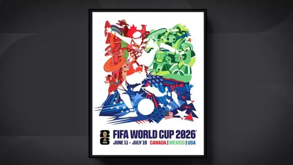 Cartaz oficial do Mundial divulgado pela FIFA