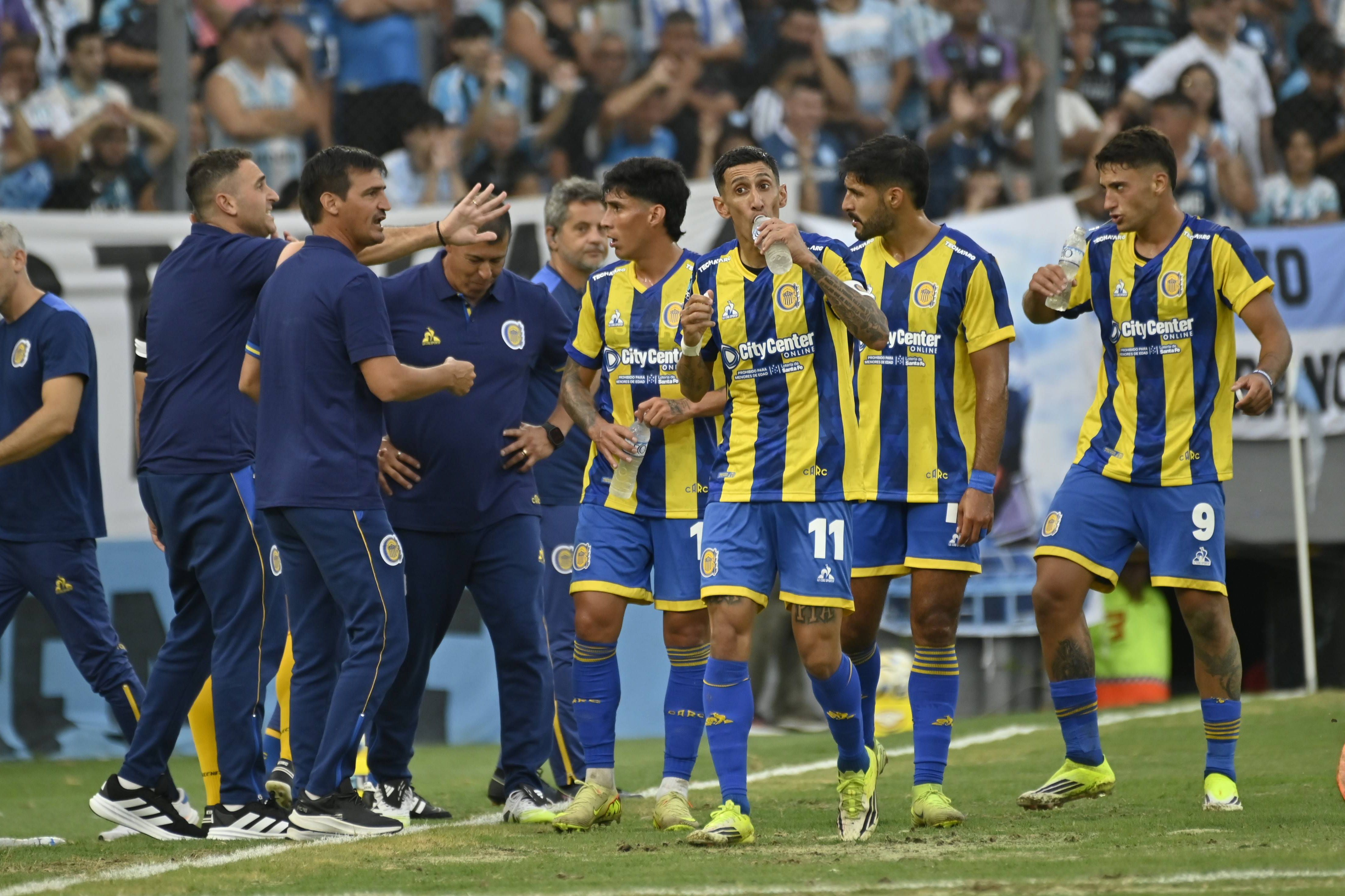 Equipa do Rosario Central, que conta com Di María