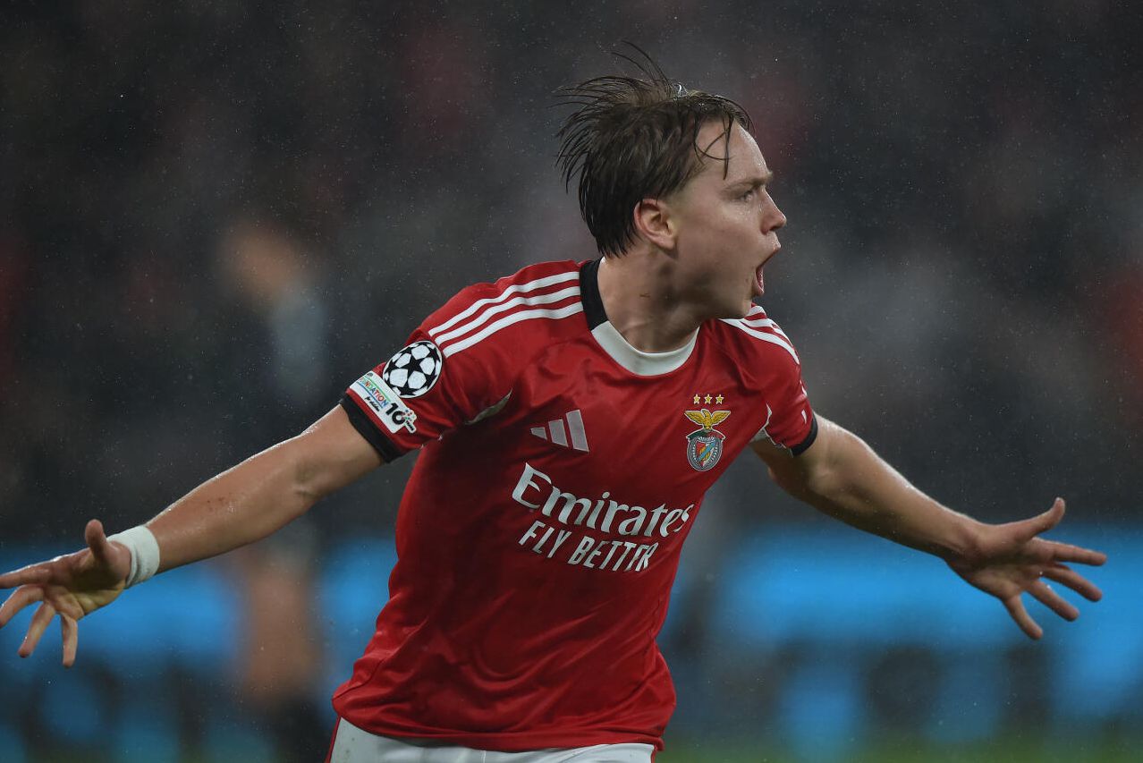 Andreas Schjdelderup, extremo do Benfica (foto: Miguel Nunes)