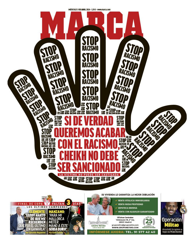 Está na capa: Jornal Marca toma posição em caso de racismo