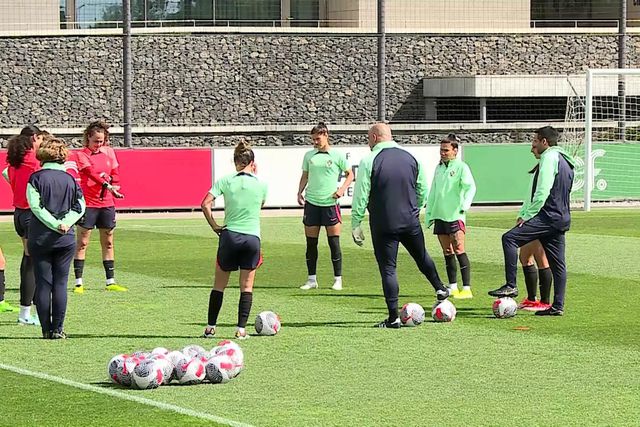 Mais um treino da seleção feminina a pensar na Bósnia