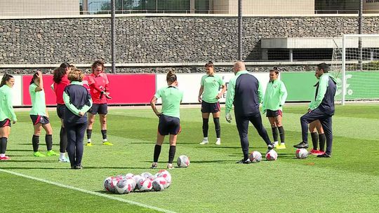 Mais um treino da seleção feminina a pensar na Bósnia