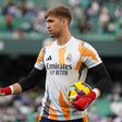 Fran Gonzalez no aquecimento do Real Madrid