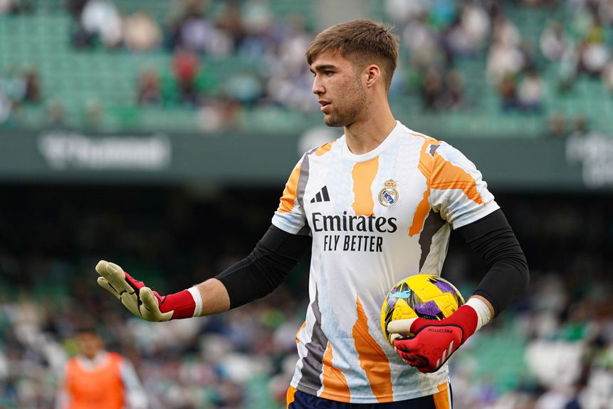 Fran Gonzalez no aquecimento do Real Madrid