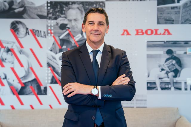 José Gomes Mendes, candidato à presidência da Liga, entrevistado nas instalações de A BOLA (foto: Ivo Martins/A BOLA)