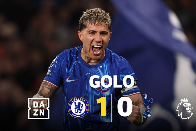 Enzo Fernández abre o marcador do dérbi londrino de cabeça (vídeo)