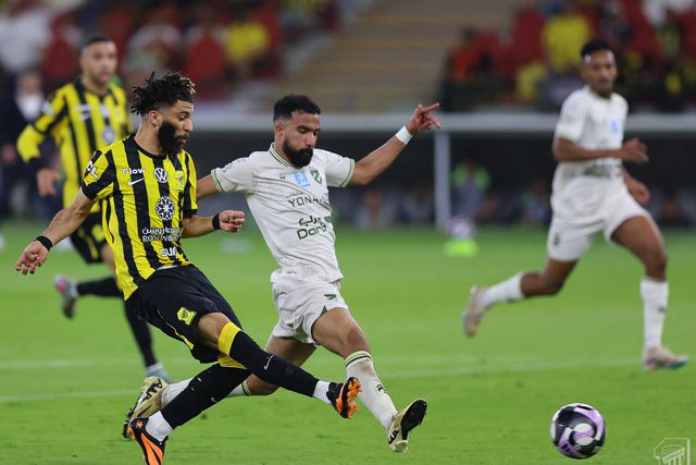 O momento do golo de Al Obud que deu a vitória ao Al Ittihad - Foto: Al Ittihad