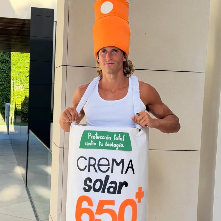 O disfarce curioso de Marcos Llorente para demonstrar os «perigos» do uso de protetor solar - Foto: Marcos Llorente/Instagram