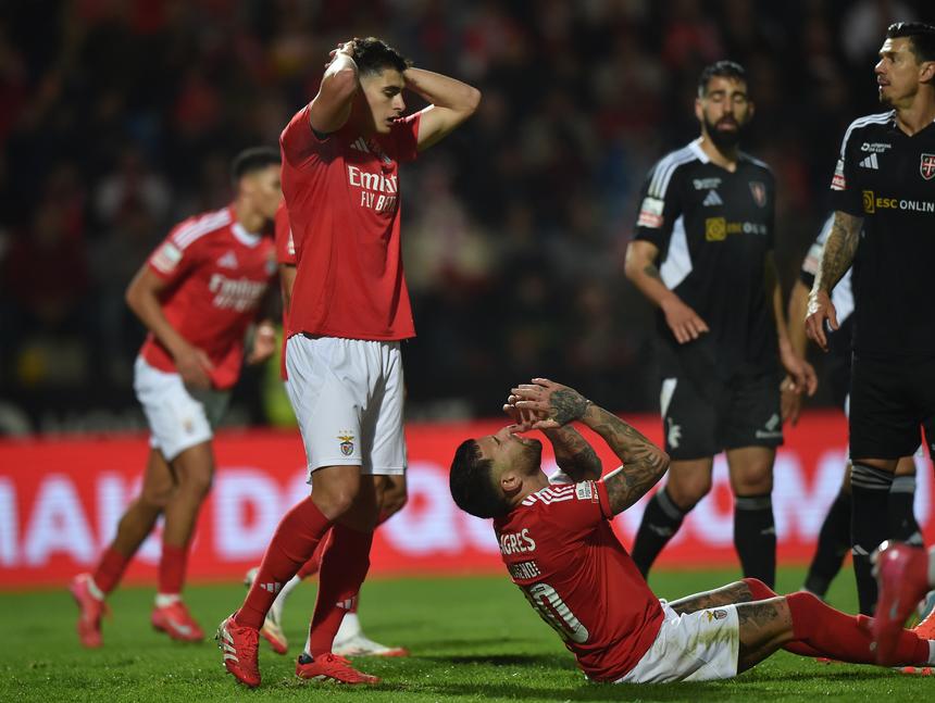 Desilusão encarnada no último Casa Pia-Benfica - Foto: Miguel Nunes