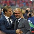 Lopetegui com Guardiola no duelo entre FC Porto e Bayern, a contar para os 'quartos' da Champions (2014/15)
