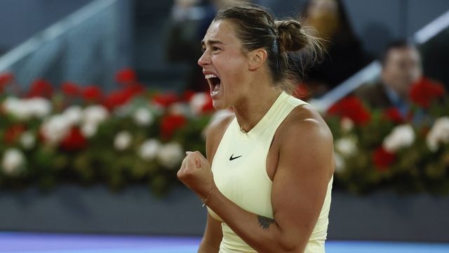 Sabalenka acaba com série de vitórias de Rybakina e recupera até à final do Open de Madrid