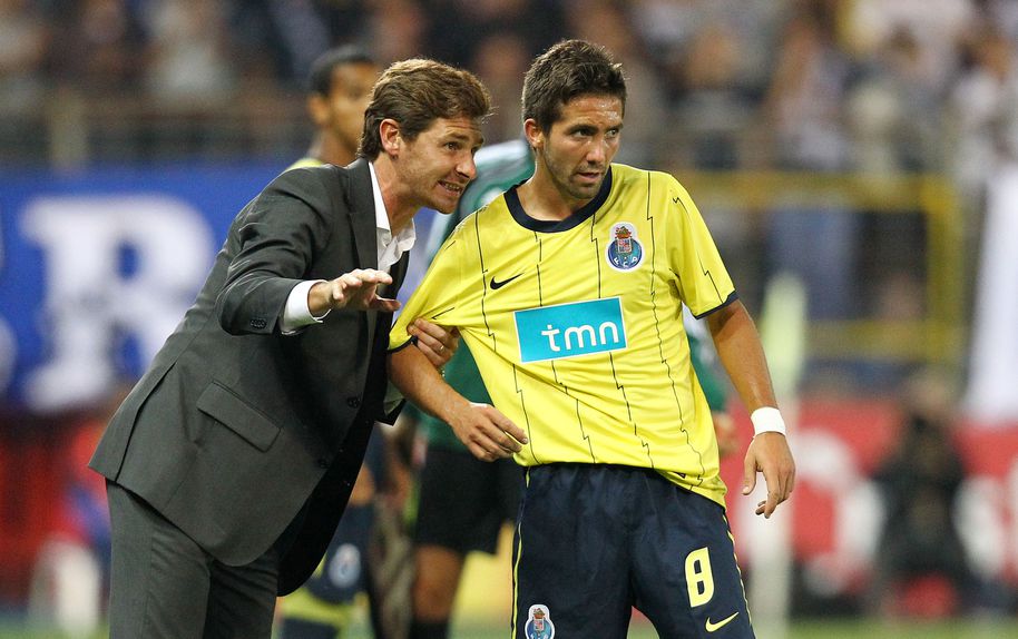 André Villas-Boas, então treinador, e João Moutinho brilharam no FC Porto