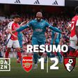 Arsenal surpreendido pelo Bournemouth antes do PSG (resumo)
