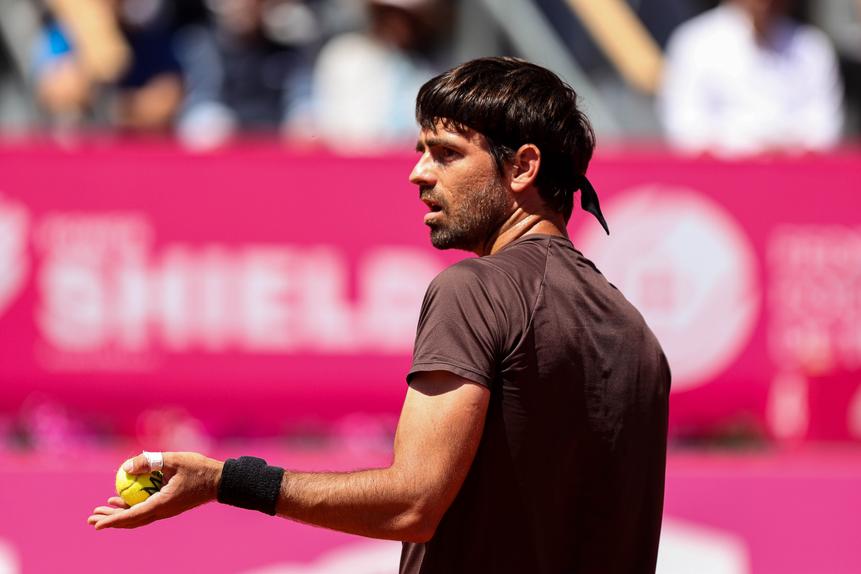 O português Gastão Elias no torneio de ténis Millenium Estoril Open 2025. Foto Milleium Estoril Open