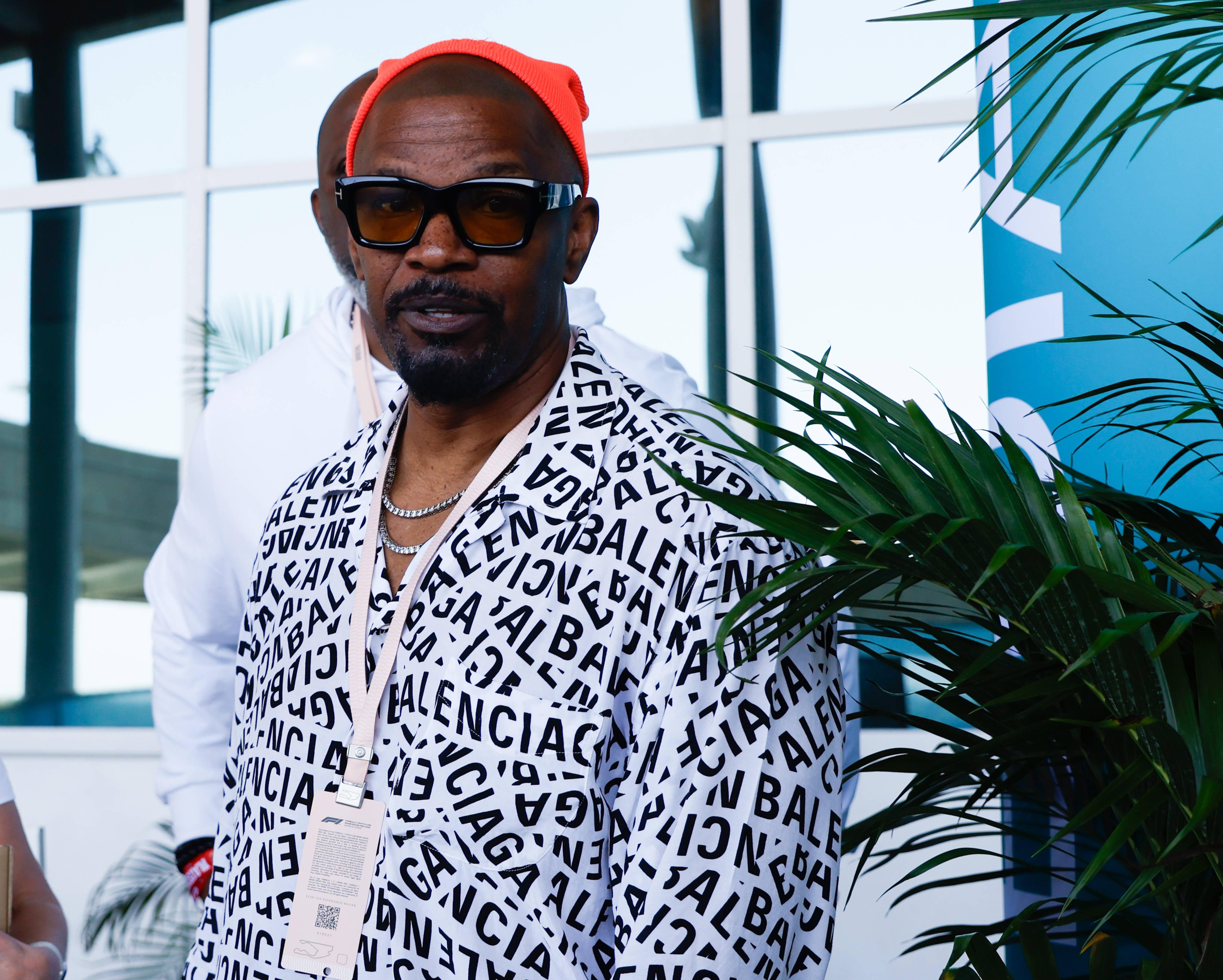 Jamie Foxx assistiu à qualificação