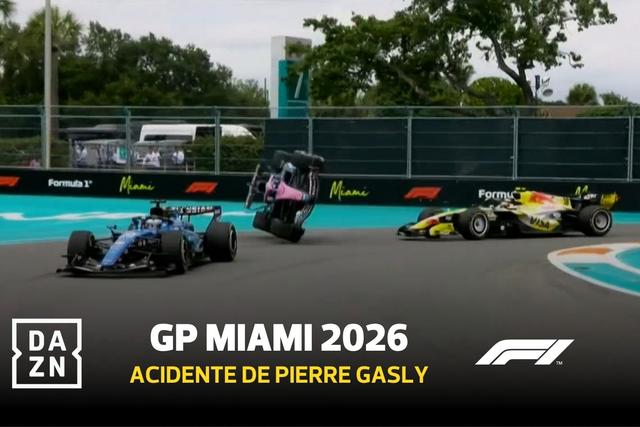 Gasly capotou e teve de abandonar o GP Miami