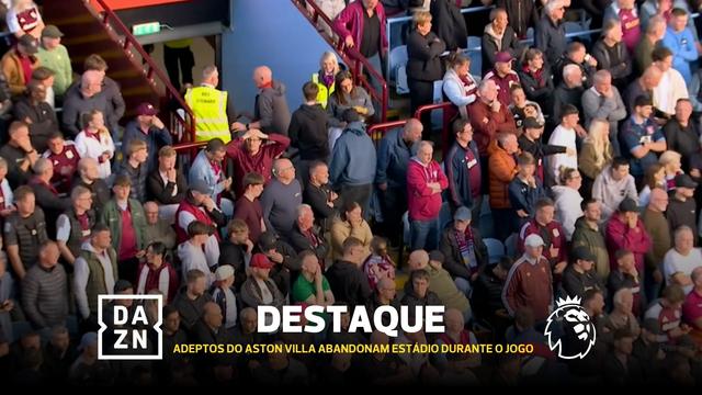 Já? Adeptos do Aston Villa viram dois golos do Tottenham e abandonaram o estádio