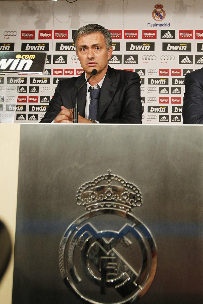 José Mourinho no dia em que foi apresentado no Real Madrid (RUI RAIMUNDO)