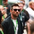 Lionel Messi à chegada ao GP de Miami de Fórmula 1