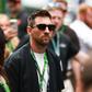 Lionel Messi à chegada ao GP de Miami de Fórmula 1