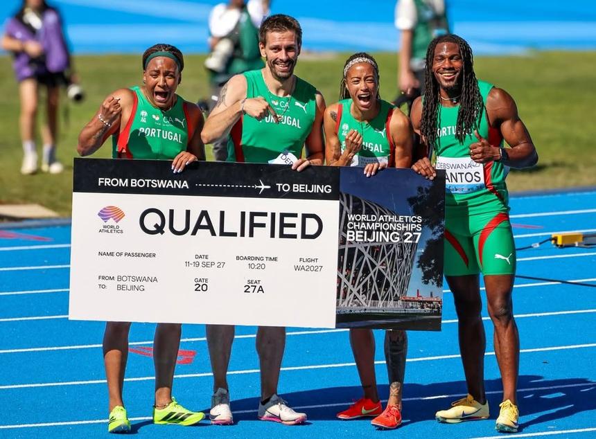 Arialis Martinez, Carlos Nascimento, Tatjana Pinto e Delvis Santos - foto: Federação Portuguesa de Atletismo