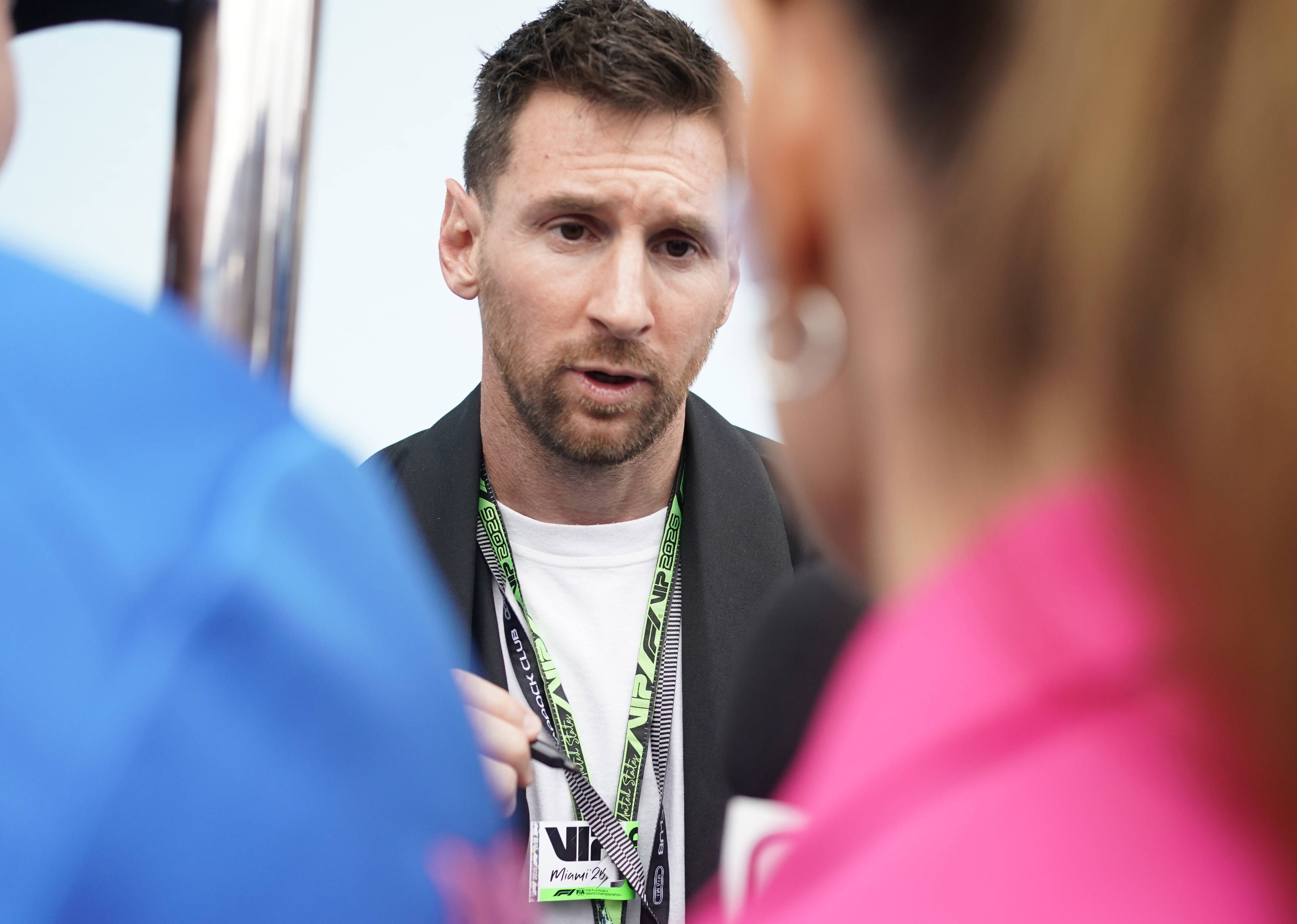 Lionel Messi no GP de Miami de Fórmula 1