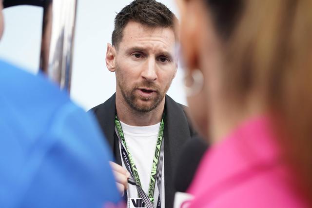 Lionel Messi no GP de Miami de Fórmula 1