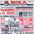 Subidas de Salgueiros e Gil Vicente ocupavam a principal mancha da primeira página há 35 anos