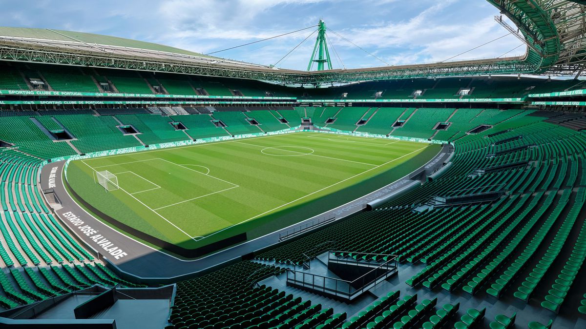 Sporting: levantada ponta do véu do 'novo' Estádio José Alvalade (fotogaleria)