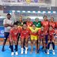 Jogadoras da seleção sub-20 de andebol feminino de Angola que fizeram primeiro estágio em Benguela
