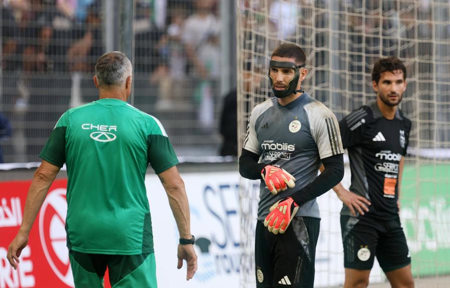 Luca Zidane no treino da Argélia
