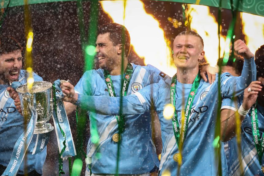 Rodri e Haaland jogam juntos no Man. City