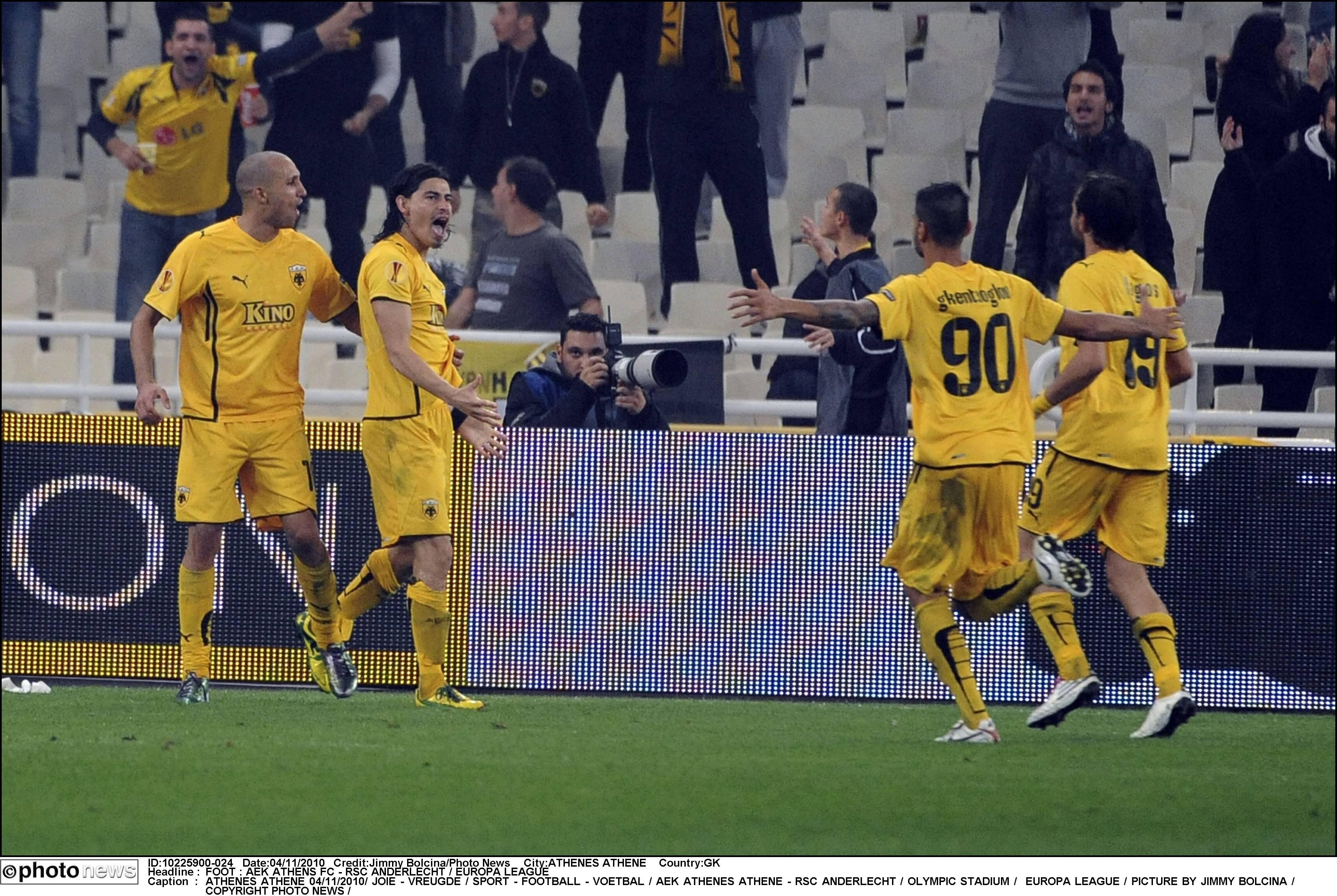 AEK Atenas - Histórico grego foi adquirido por uma empresa neerlandesa, que entrou em crise no início dos anos 2000. Em 2012/13 caiu pela primeira vez ao segundo escalão, sendo declarado falido. Renasceu em 2015/16 e foi campeão em 2017/18