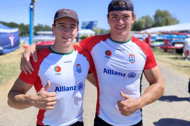 Canoístas portugueses de K2 500 na Final A dos Europeus juniores e sub-23