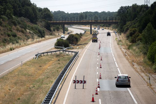 O local do acidente que resultou na morte de Diogo Jota e do irmão, André Silva, na região espanhola de Zamora (foto: IMAGO)