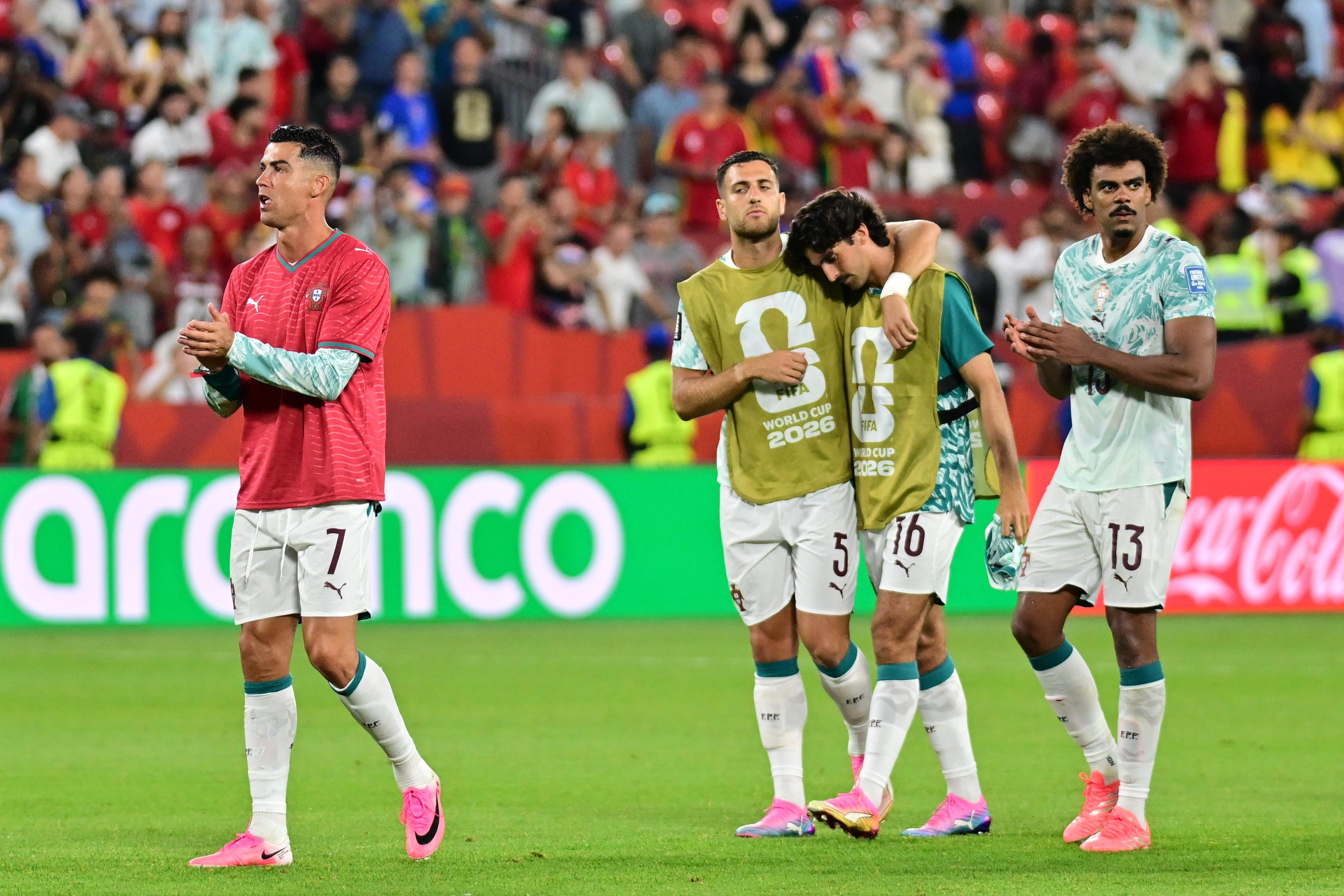 Cristiano Ronaldo vestiu a camisola 21 de Diogo Jota - Foto: Lusa