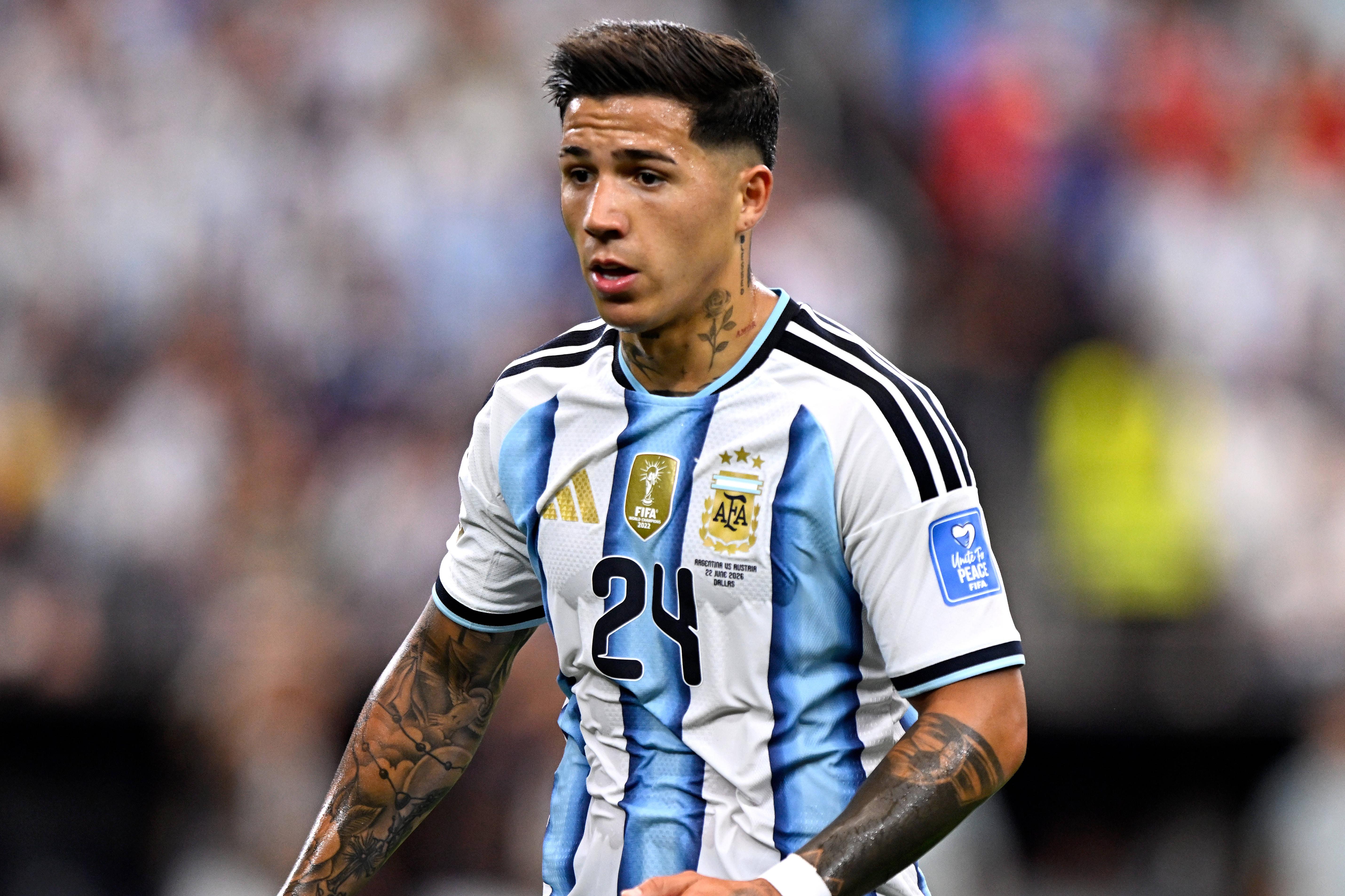 Enzo Fernández está a representar a Argentina no Mundial 2026