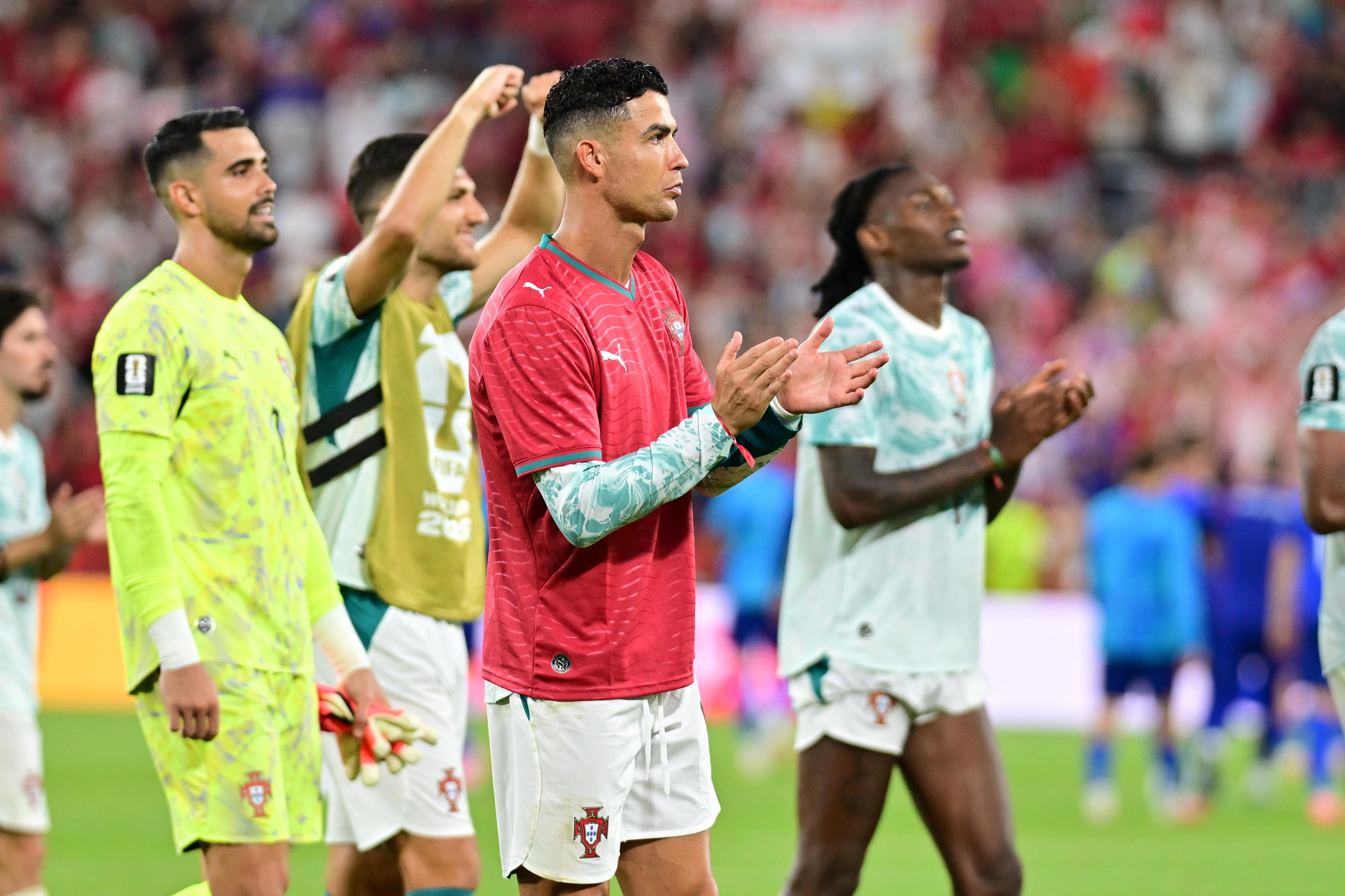 Cristiano Ronaldo vestiu a camisola 21 de Diogo Jota - Foto: Lusa
