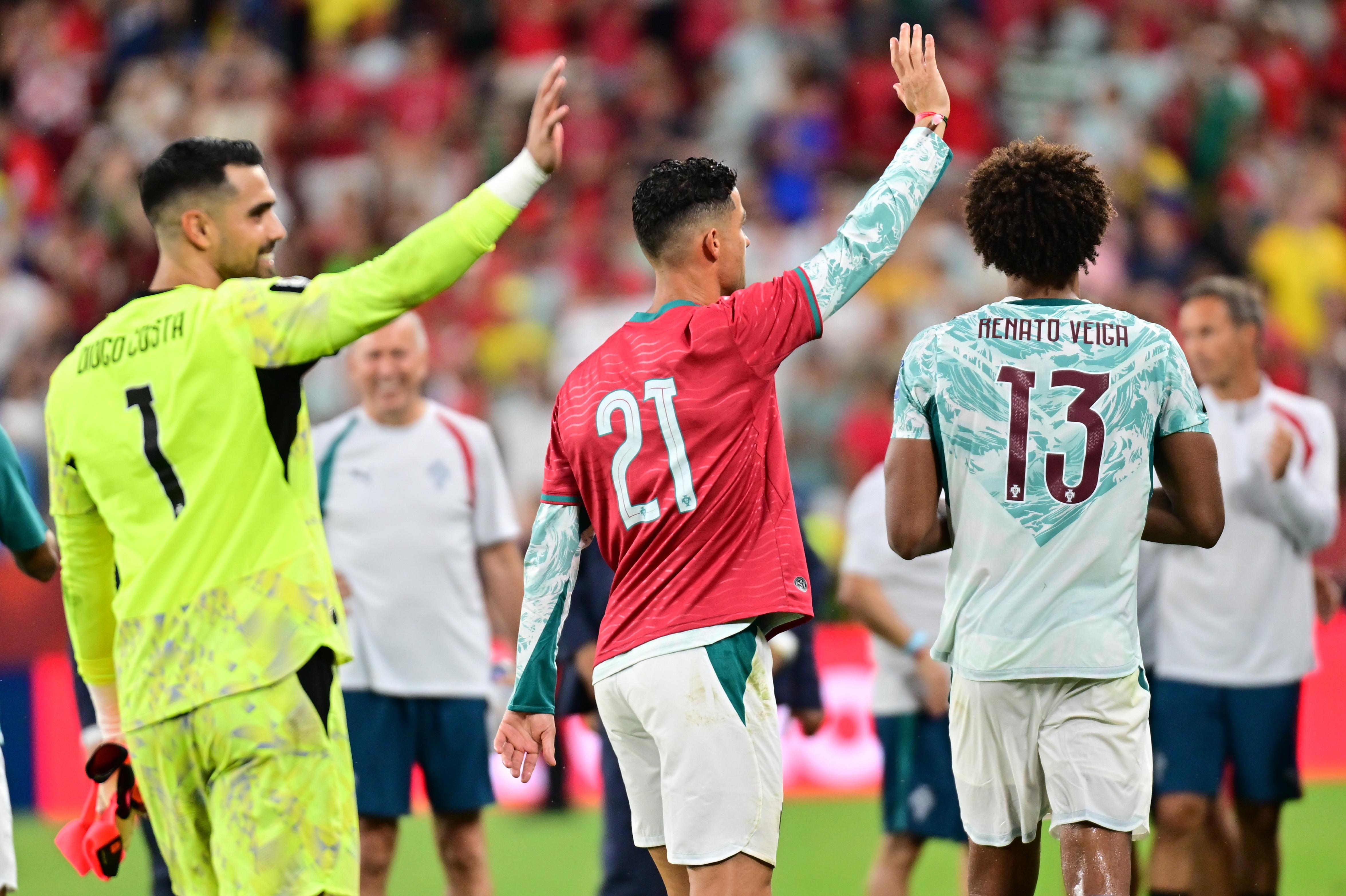Cristiano Ronaldo vestiu a camisola 21 de Diogo Jota - Foto: Lusa