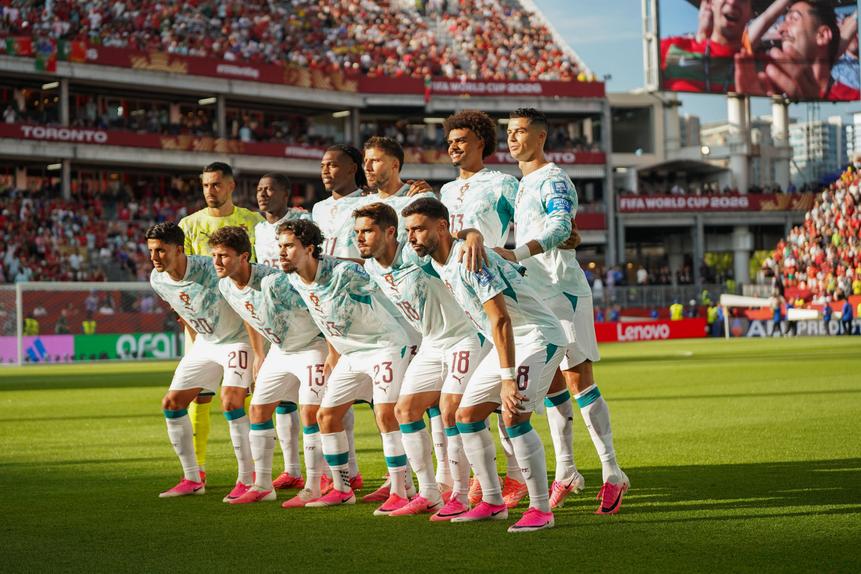 Onze de Portugal que iniciou o jogo frente à Croácia - Foto: Leonardo Ramirez/IMAGO