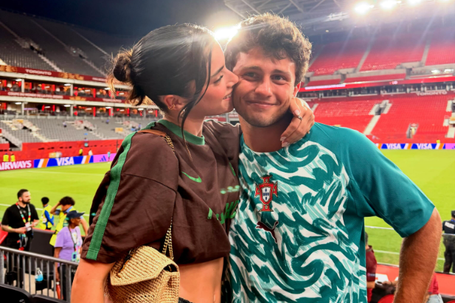Madalena Aragão fez questão de mostrar o apoio a Portugal e a João Neves. Foto: Instagram
