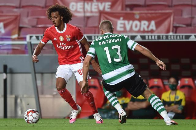 Tomás Tavares jogou pela equipa principal do Benfica em 2019/20 (Foto A BOLA)