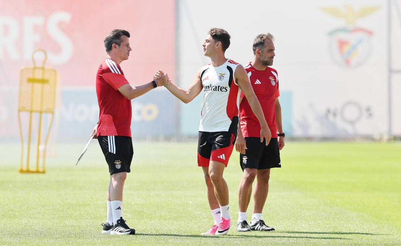 Marco Silva e Sudakov - Foto: SL Benfica