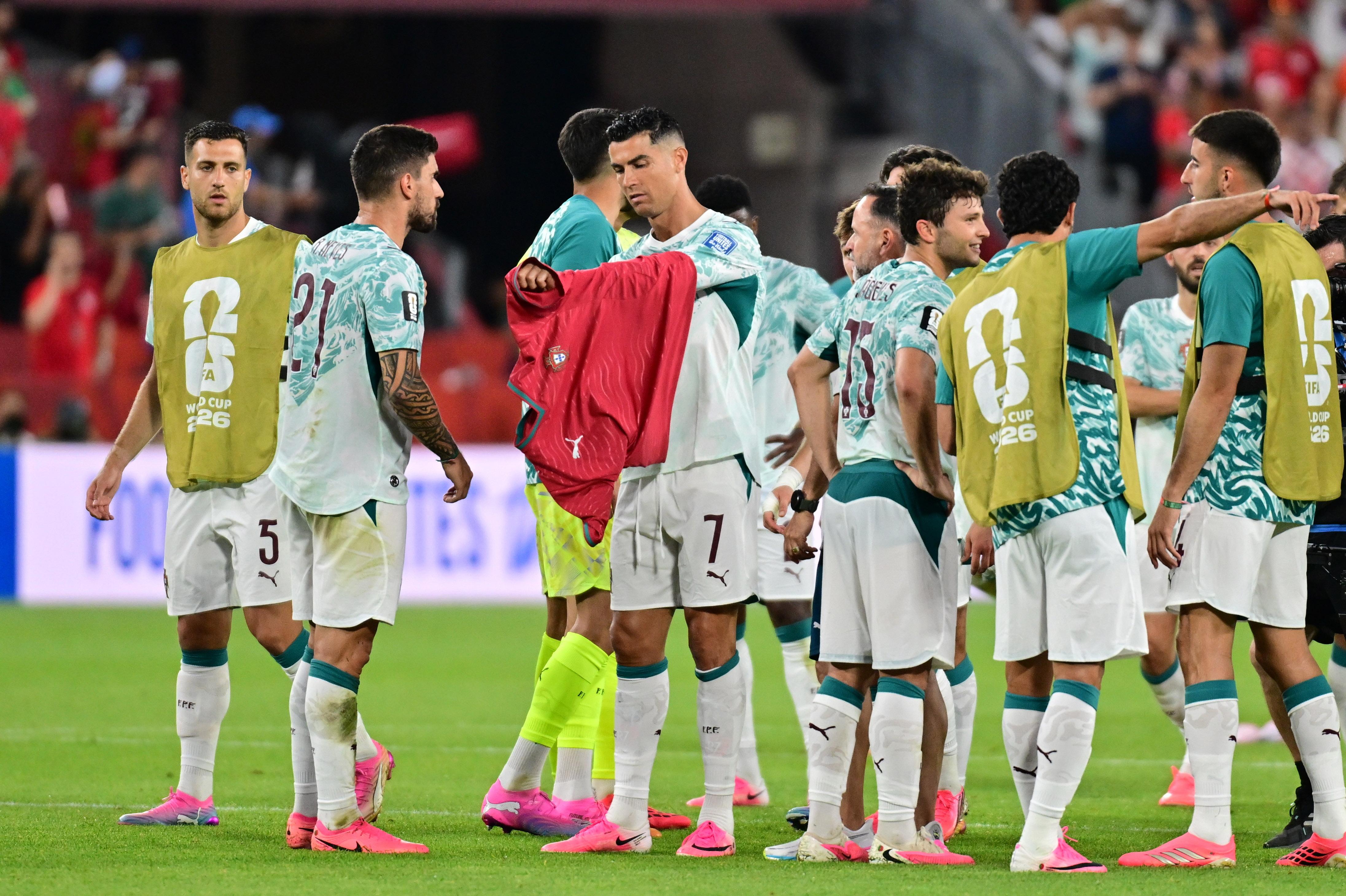 Cristiano Ronaldo vestiu a camisola 21 de Diogo Jota - Foto: Lusa