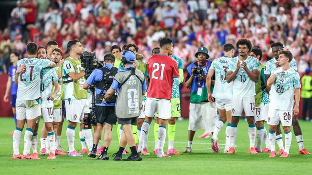 A homenagem da Seleção a Diogo Jota no apito final