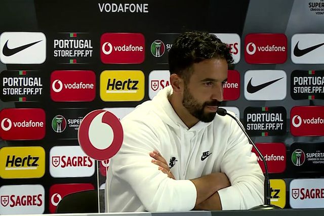 Conferência de imprensa de Rúben Amorim no final da Supertaça