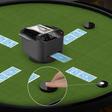 Máquina automática de baralhar e distribuir cartas em cima de uma mesa