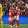 Festejos do Benfica diante do St. Gallen